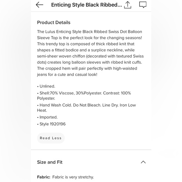 Lulu’s Ribbed Cropped Top - Picture 5 of 5